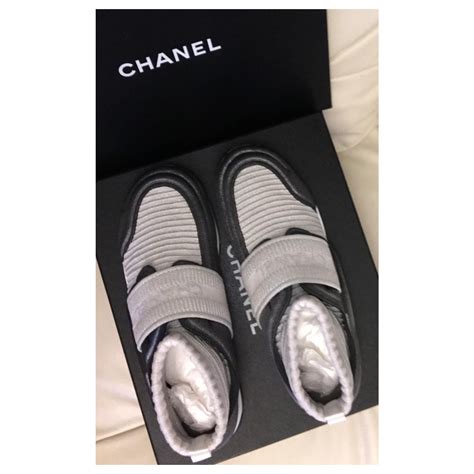 chanel clogs and socks|chanel sock sneakers.